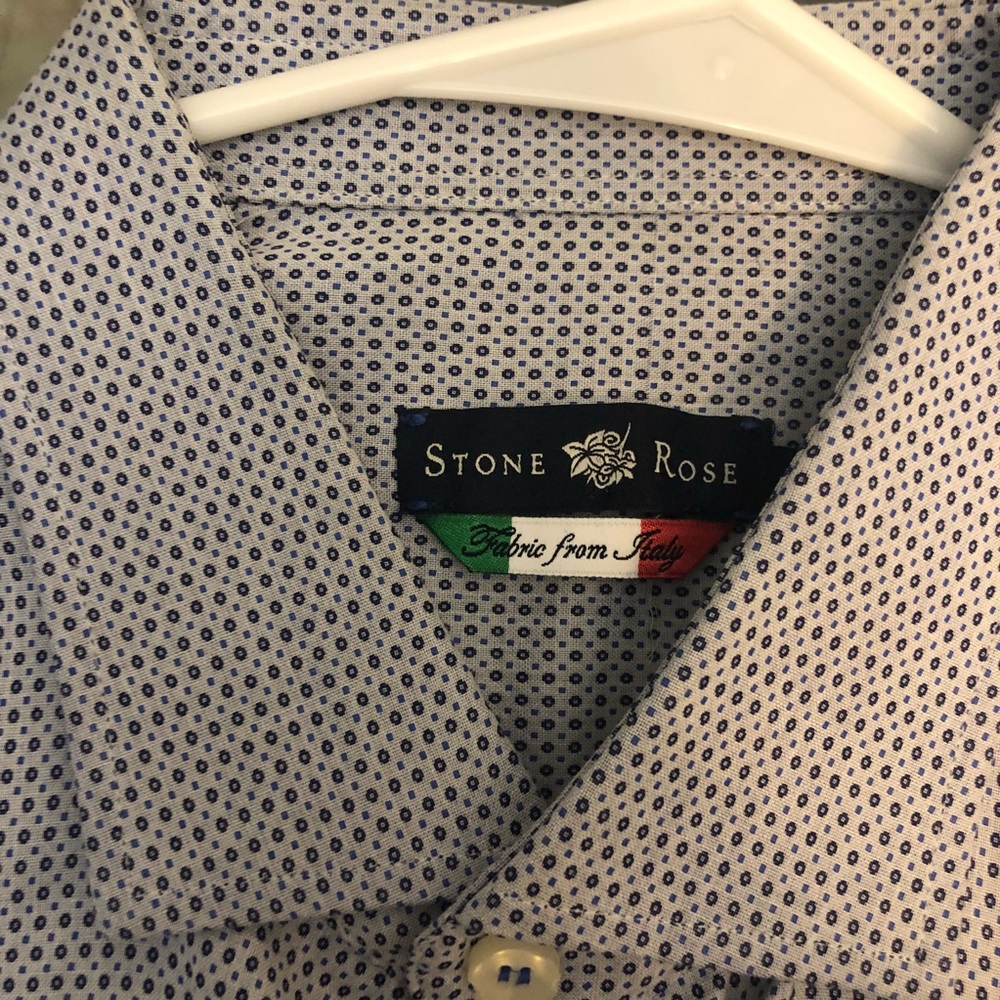 Italian "Stone Rose" slim fit fancy button down